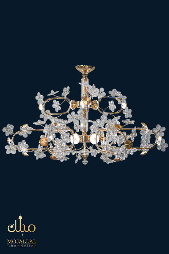 لوستر وارداتی مدل بهاری بیضی کد 5250